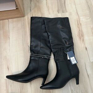 nwt black knee-high boots
